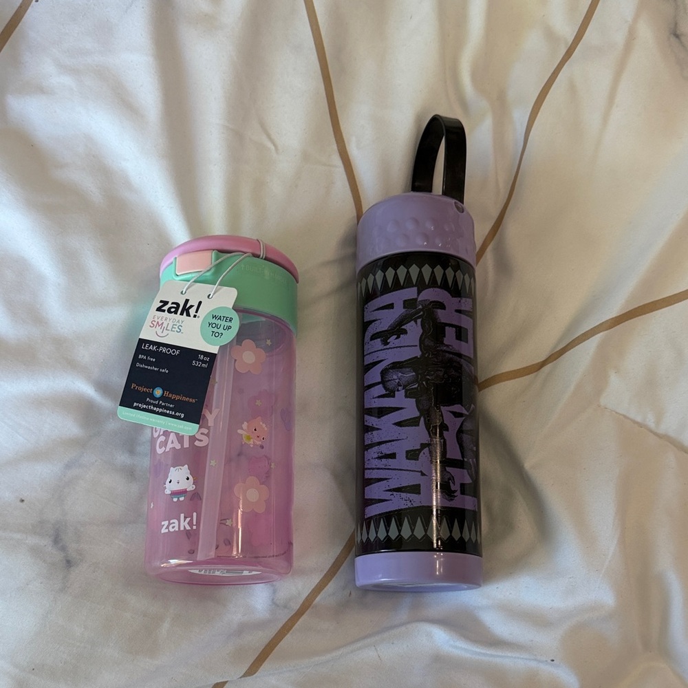 Zak! Designs Pink and Purple Water Bottles new bundle